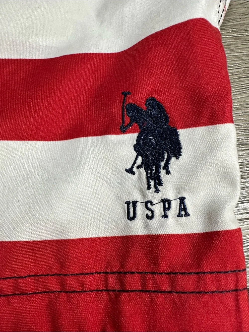 U.S. Polo Assn. Men's American Flag Board Shorts - Navy, Red, White